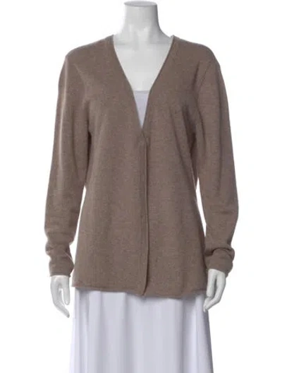 Pre-owned Jarbo Cashmere V-neck Sweater In Neutral