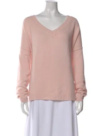Pre-owned Jarbo Cashmere V-neck Sweater In Pink