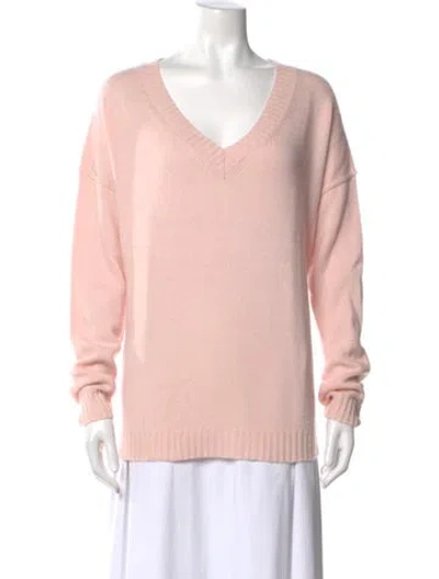Pre-owned Jarbo Cashmere V-neck Sweater W/ Tags In Pink