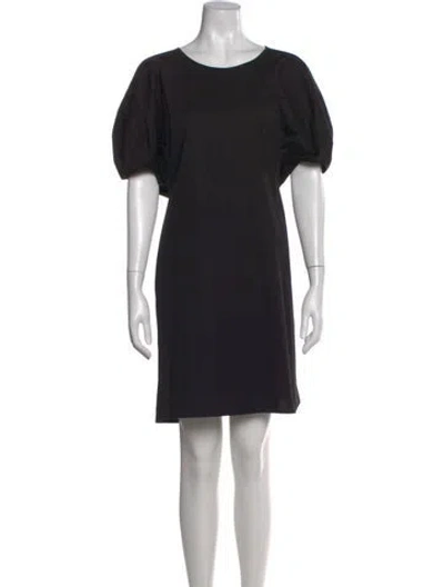 Pre-owned Jarbo Crew Neck Mini Dress In Black