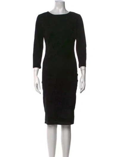 Pre-owned Jarbo Lamb Leather Knee-length Dress In Black