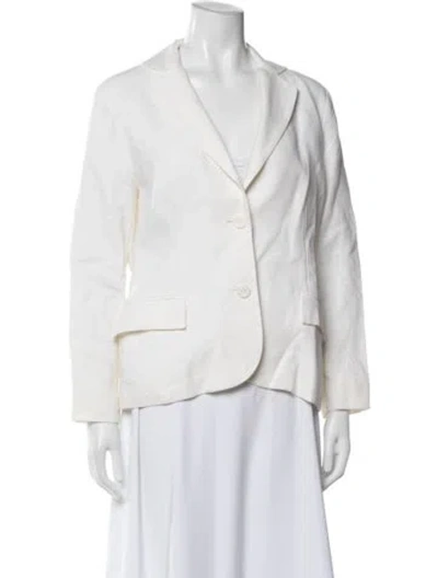 Pre-owned Jarbo Linen Blazer In White