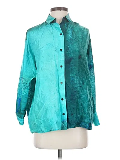 Pre-owned Jarbo Long Sleeve Blouse In Blue