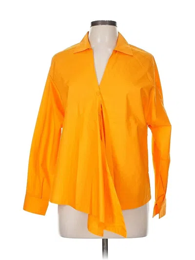 Pre-owned Jarbo Long Sleeve Blouse In Orange