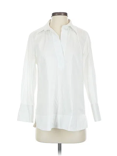 Pre-owned Jarbo Long Sleeve Blouse In White