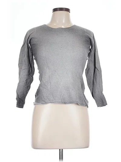 Pre-owned Jarbo Long Sleeve Top Gray Crew Neck Tops