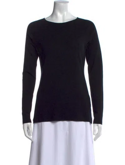 Pre-owned Jarbo Merino Wool Bateau Neckline Sweater In Black