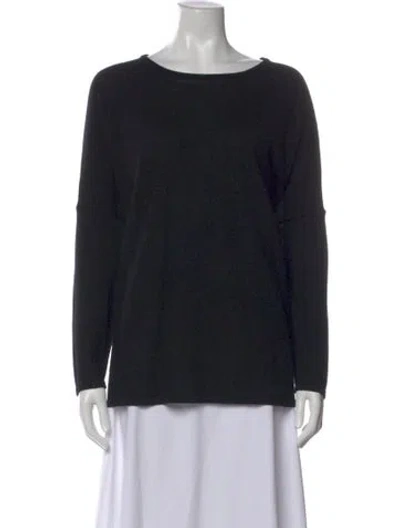 Pre-owned Jarbo Merino Wool Crew Neck Sweater In Black