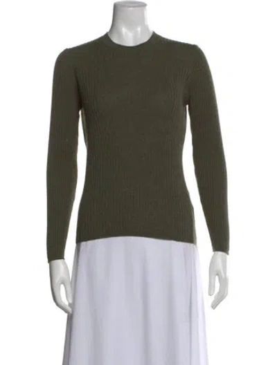 Pre-owned Jarbo Merino Wool Crew Neck Sweater In Green