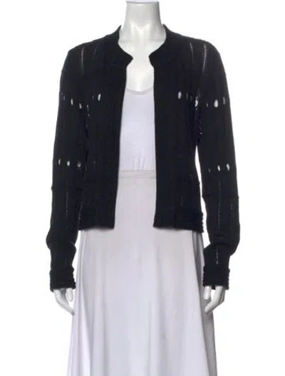 Pre-owned Jarbo Open Front Sweater In Black