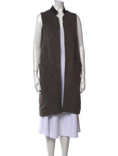 Pre-owned Jarbo Open Front Sweater In Brown