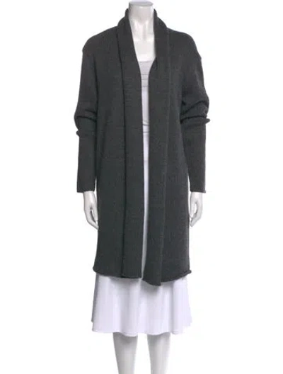 Pre-owned Jarbo Open Front Sweater In Gray