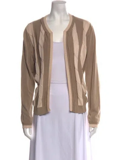 Pre-owned Jarbo Patterned Open Front Sweater In Neutrals