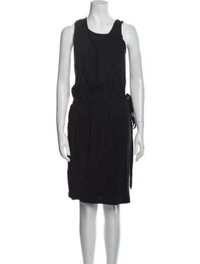Pre-owned Jarbo Scoop Neck Knee-length Dress In Black