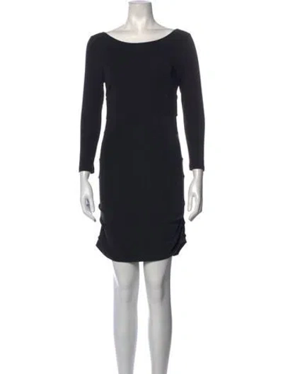 Pre-owned Jarbo Scoop Neck Mini Dress In Black