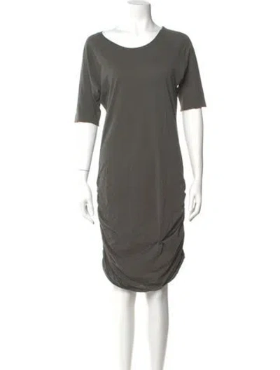 Pre-owned Jarbo Scoop Neck Mini Dress In Gray