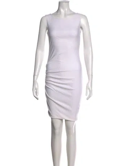 Pre-owned Jarbo Scoop Neck Mini Dress In White
