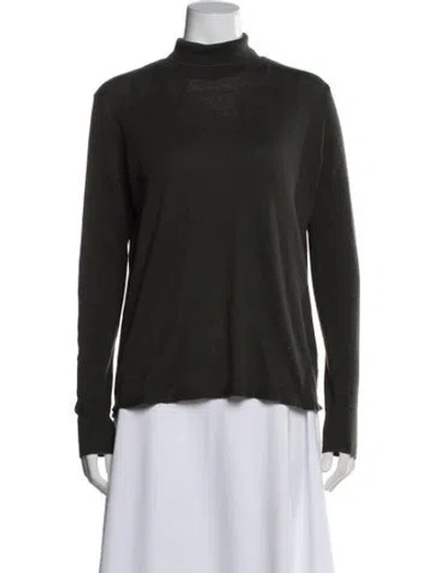 Pre-owned Jarbo Silk Turtleneck Sweater In Green
