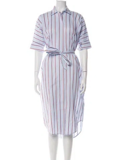 Pre-owned Jarbo Striped Knee-length Dress In Blue