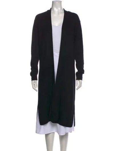 Pre-owned Jarbo Wool Open Front Sweater In Black