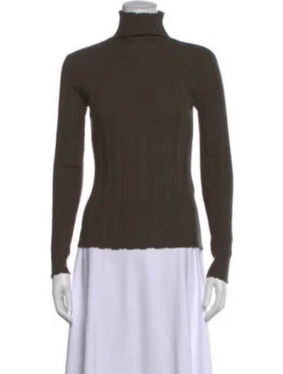 Pre-owned Jarbo Wool Turtleneck Sweater In Green