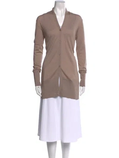 Pre-owned Jarbo Wool V-neck Sweater In Neutral