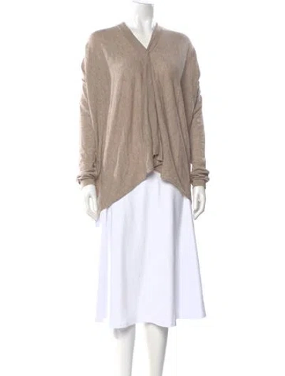 Pre-owned Jarbo Wool V-neck Sweater In Neutral