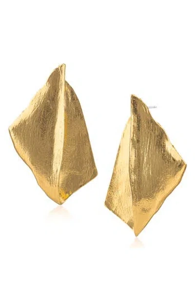 Jardin 14k Gold Plated Organic Statement Earrings