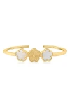 Jardin 3 Clover Flexible Cuff Bracelet