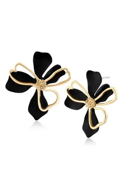 Jardin 3d Double Flower Stud Earrings In Multi