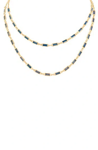 Jardin Baguette Layered Necklace In Gold