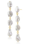 Jardin Baroque Faux Pearl Linear Drop Earrings