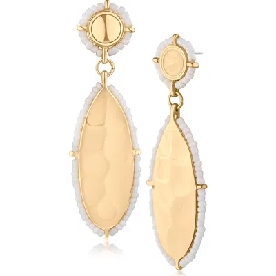 Jardin Beaded Trim Drop Earrings In Multi