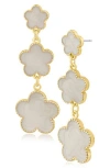 Jardin Cascading Triple-tier Clover Earrings In Multi