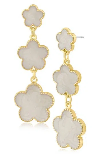 Jardin Cascading Triple-tier Clover Earrings In Multi