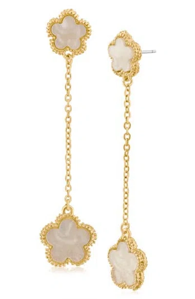 Jardin Clover Drop Earrings In Gold
