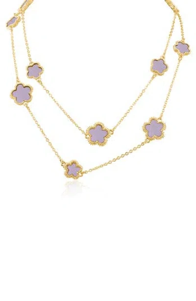 Jardin Clover Station Chain Necklace In Gold