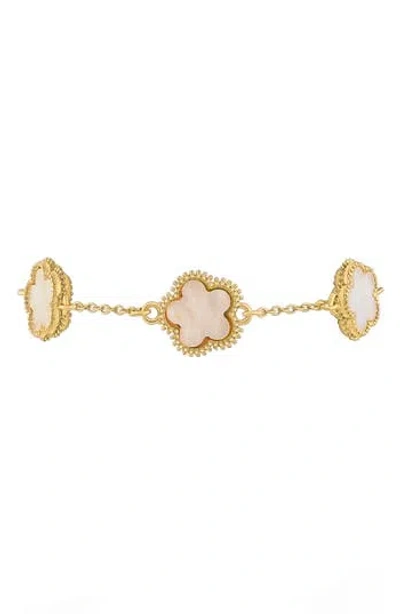 Jardin Clover Straight Line Bracelet In Gold