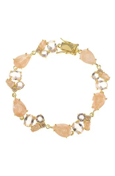 Jardin Cluster Frost Stone Bracelet In Gold