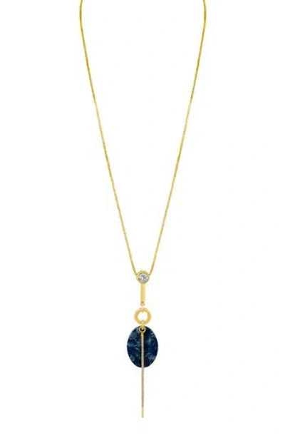 Jardin Crystal & Imitation Stone Y-necklace In Gold