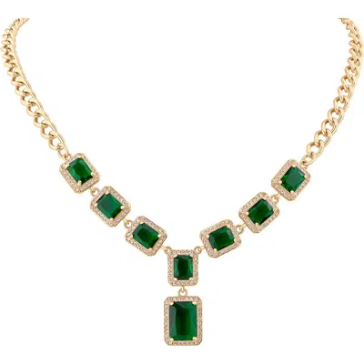 Jardin Crystal Halo Frontal Y-necklace In Multi