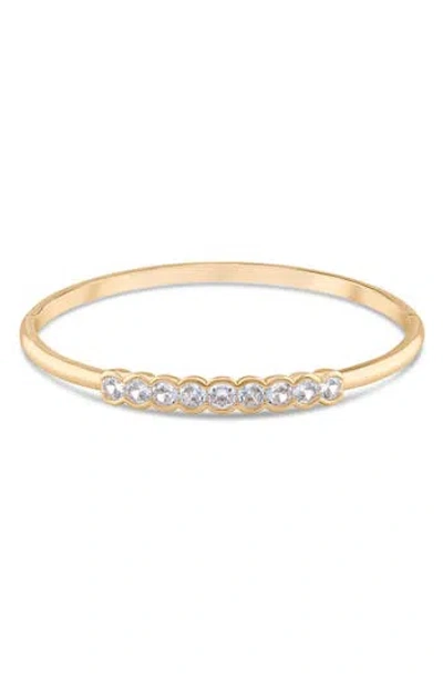 Jardin Crystal Inlay Bangle Bracelet In Gold