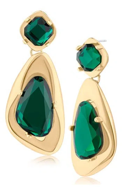 Jardin Crystal Irregular Drop Earrings In Multi