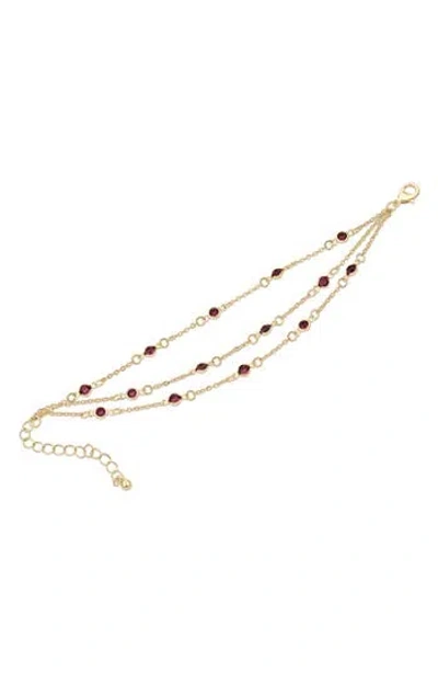 Jardin Crystal Station Layered Bracelet In Gold