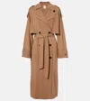 Jardin Des Orangers Belted Wool And Cashmere Trench Coat In Brown