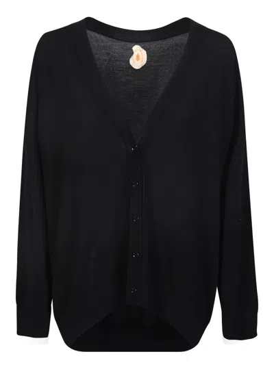 Jardin Des Orangers Jardins Des Orangers Black Merino Wool Cardigan