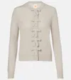 Jardin Des Orangers Bow-detail Cashmere Cardigan In White