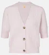 Jardin Des Orangers Cable-knit Cashmere-blend Cardigan In Pink