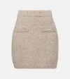 Jardin Des Orangers Cashmere-blend Miniskirt In Neutral