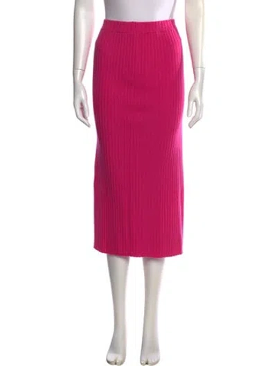 Pre-owned Jardin Des Orangers Cashmere Midi Length Skirt In Pink
